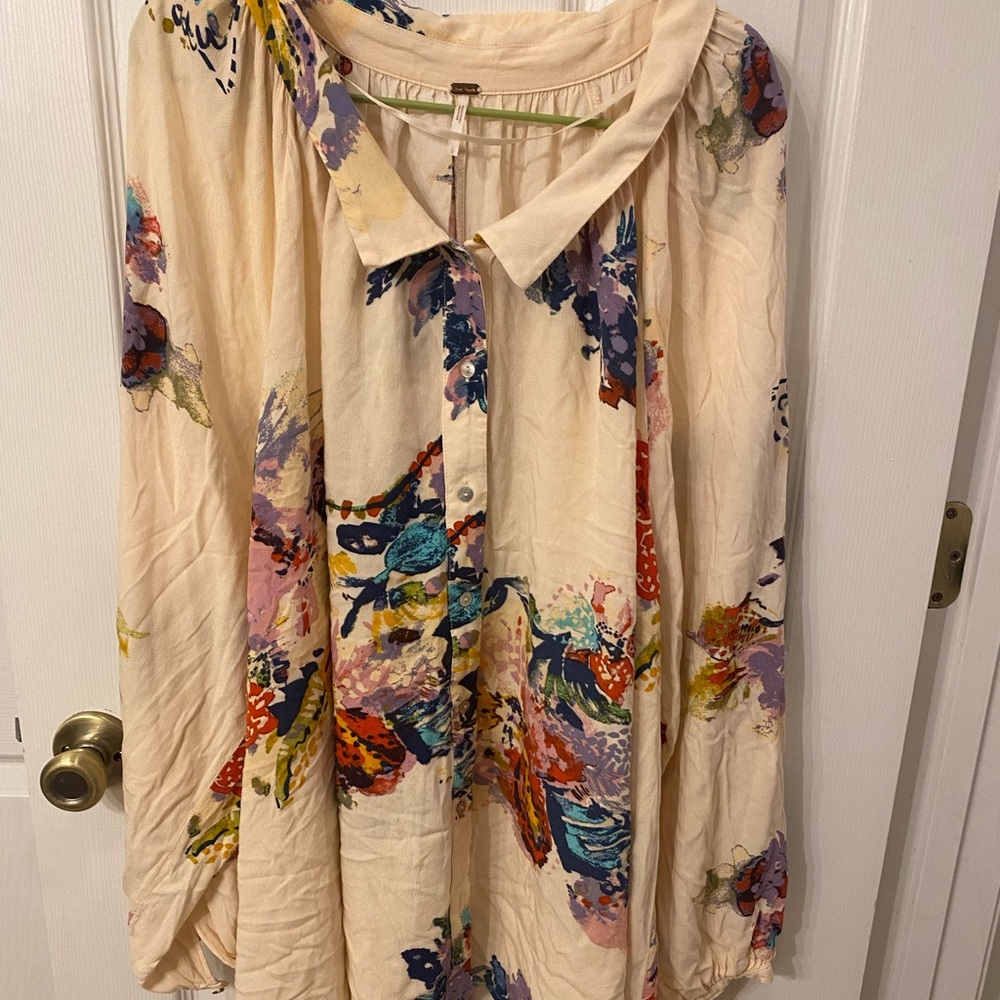 Free People, Floral Top, size Large